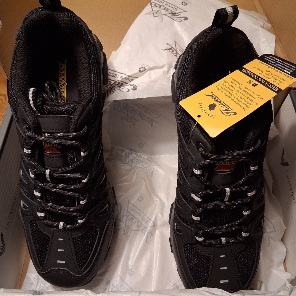 Men's Thorogood 804-6293 Crosstrex (low) Composite Safety Toe Shoe, Black, 9.5M